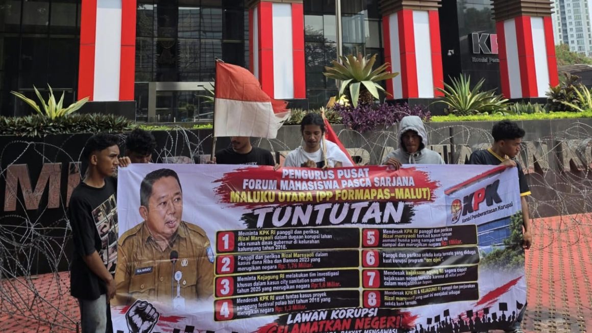 Formapas Malut Jilid II Geruduk KPK, Desak Usut Dugaan Korupsi di Ternate dan Periksa Sekda Rizal Marsaoly 