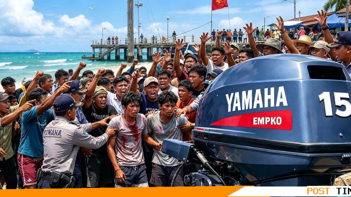 Diduga Curi Mesin Motor Laut, Dua Pria Babak Belur Diamuk Warga Pasimbaos